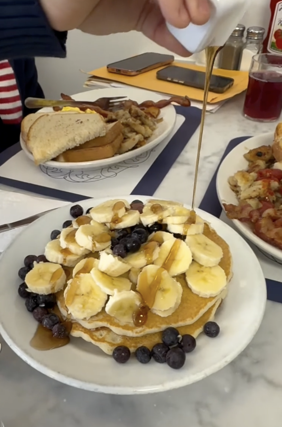 Blueberry pancakes